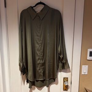 Elegant Olive Women's Blouse